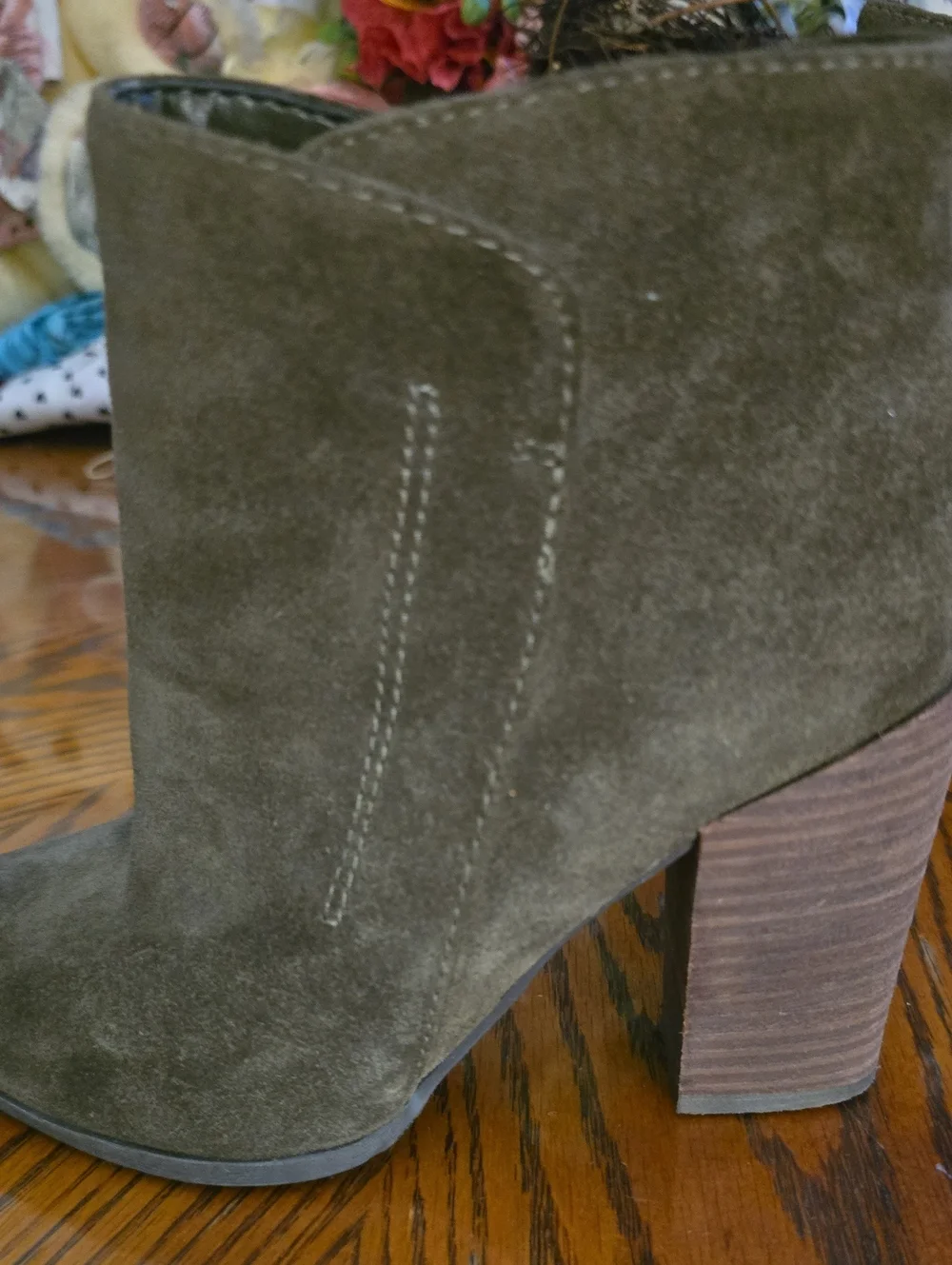 GUESS Olive Suede Leather Heeled Boots